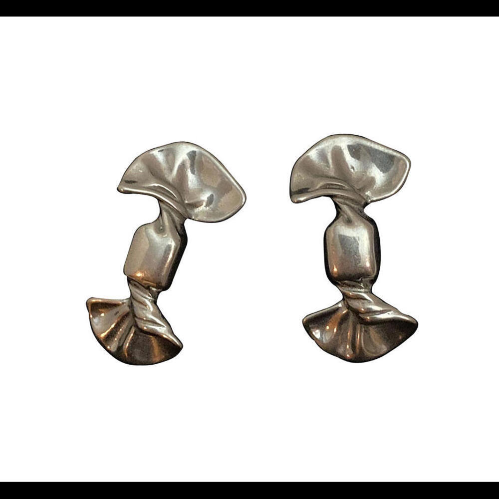 Alexander Wang Twisted Candy Wrapper Stainless Earrings